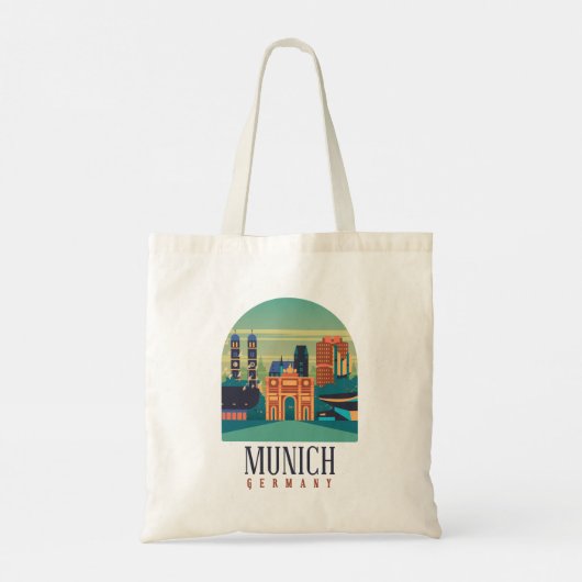 Canvas München Duitsland Tote Bag (Achterkant)