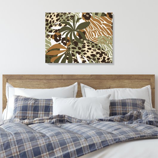 Canvas Muur Art-Oerwoud Dierenprint (Insitu (Slaapkamer))