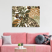 Canvas Muur Art-Oerwoud Dierenprint (Insitu (Woonkamer))