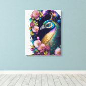 Canvas Muur Art-Peacock Afdruk (Insitu (Houten vloer))