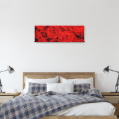 Canvas Muur Art-rode rozen Afdruk (Insitu (Slaapkamer))
