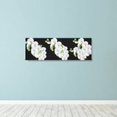 Canvas Muur Art-witte orchideeën (Insitu (Houten vloer))