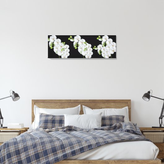 Canvas Muur Art-witte orchideeën (Insitu (Slaapkamer))
