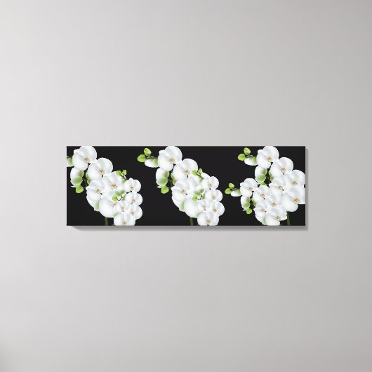 Canvas Muur Art-witte orchideeën (Voorkant)