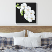 Canvas Muur Art-witte orchideeën Afdruk (Insitu (Slaapkamer))