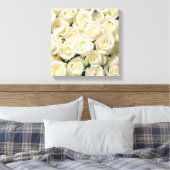Canvas Muur Art-witte rozen (Insitu (Slaapkamer))