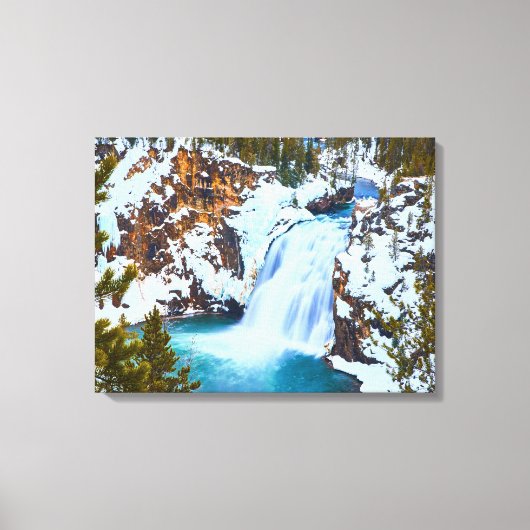 Canvas Muur Art-Yellowstone Waterval (Voorkant)