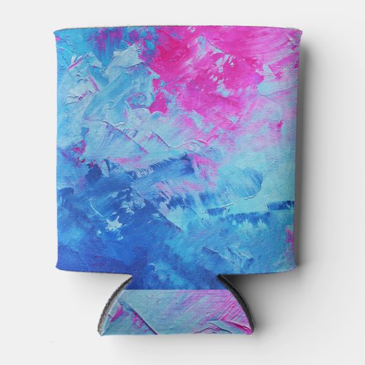 Canvas Mystery: Abstracte olieverf textuur Blikjeskoeler (Voorkant)