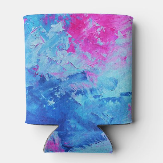 Canvas Mystery: Abstracte olieverf textuur Blikjeskoeler (Achterkant)