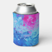 Canvas Mystery: Abstracte olieverf textuur Blikjeskoeler (Blikje Achterkant)