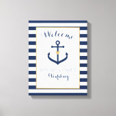 Canvas Nautisch thema bruiloft welkom teken - Mari (Voorkant)