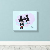 Canvas: Night Life Canvas Afdruk (Insitu (Houten vloer))