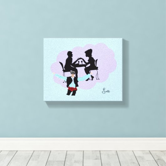 Canvas: Night Life Canvas Afdruk (Insitu (Houten vloer))