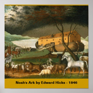 Canvas: Noah's Ark door Edward Hicks - 1846 Poster
