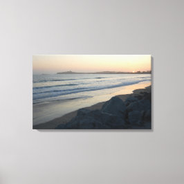 Canvas Noordelijke Californische strand Afdruk