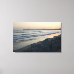Canvas Noordelijke Californische strand Afdruk