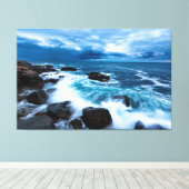 Canvas - oceaangolven kruipen op de rotshore (Insitu (Houten vloer))