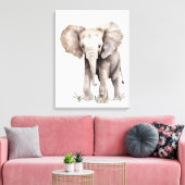Canvas Olifant Artwork (Insitu (Woonkamer))