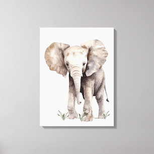 Canvas Olifant Artwork Afdruk
