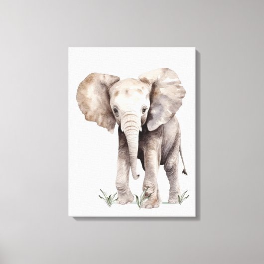 Canvas Olifant Artwork Afdruk (Voorkant)