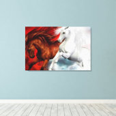 canvas omhuld door lucht - en brandpaarden (Insitu (Houten vloer))