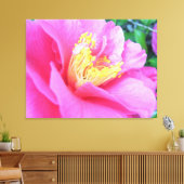 Canvas - omhuld - volledig bloem donkerroze Camell (Insitu (Woonkamer))