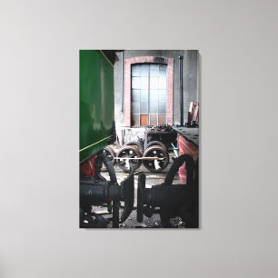 Canvas oude Steam Train Le Mastrou Afdruk