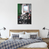 Canvas oude Steam Train Le Mastrou Afdruk (Insitu (Slaapkamer))