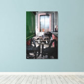 Canvas oude Steam Train Le Mastrou Afdruk (Insitu (Houten vloer))