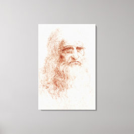 CANVAS PANEL : LEONARDO DA VINCI : SELF PORTRAT AFDRUK