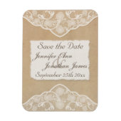 Canvas, Papier & Kant Kijk Save the Date Magneet (Verticaal)