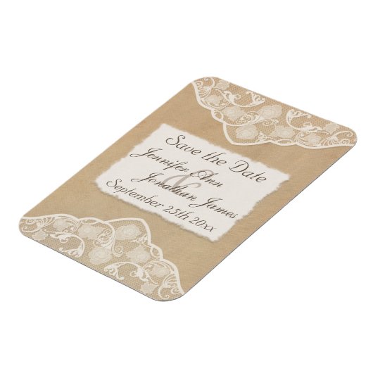  Canvas, Papier & Kant Kijk Save the Date Magneet (Linkerzijde)