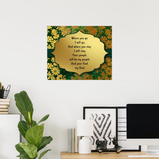 Canvas Papiergloss - Ik ga naar de scripts Poster (Thuiskantoor)