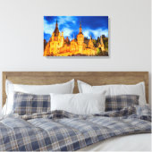 Canvas Peles castle Sinaia Afdruk (Insitu (Slaapkamer))