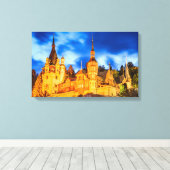 Canvas Peles castle Sinaia Afdruk (Insitu (Houten vloer))