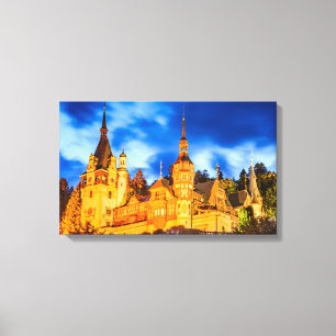 Canvas Peles castle Sinaia Afdruk