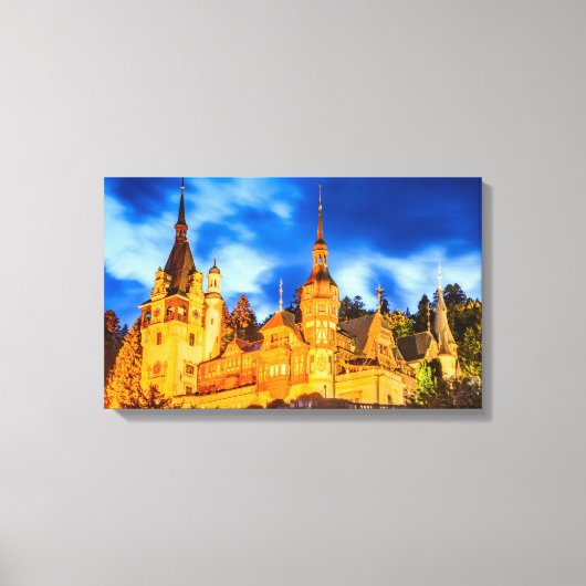 Canvas Peles castle Sinaia Afdruk (Voorkant)