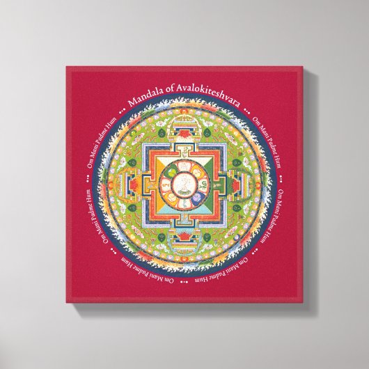 CANVAS PLEIN - Mandala van Chenrezig (Compassie) Afdruk (Voorkant)