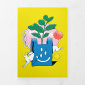 Canvas Poster Print Rabbit | Kunstwerkdecoraat Drieluik Aankondiging (Cover)