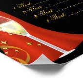 Canvas poster Red Cocktail Menu Canvas afdrukken (Hoek)