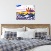 Canvas Praag Afdruk (Insitu (Slaapkamer))