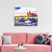 Canvas Praag Afdruk (Insitu (Woonkamer))