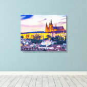 Canvas Praag Afdruk (Insitu (Houten vloer))