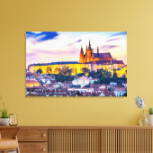 Canvas Praag Afdruk (Insitu (Woonkamer))