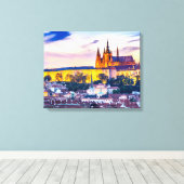Canvas Praag Afdruk (Insitu (Houten vloer))