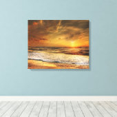 Canvas prin voor de fotografie van het strand Ocea Afdruk (Insitu (Houten vloer))