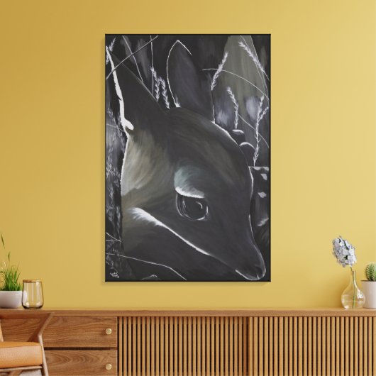 Canvas print 24x36 DEER Org. Artikel 1e versie (Insitu (Woonkamer))