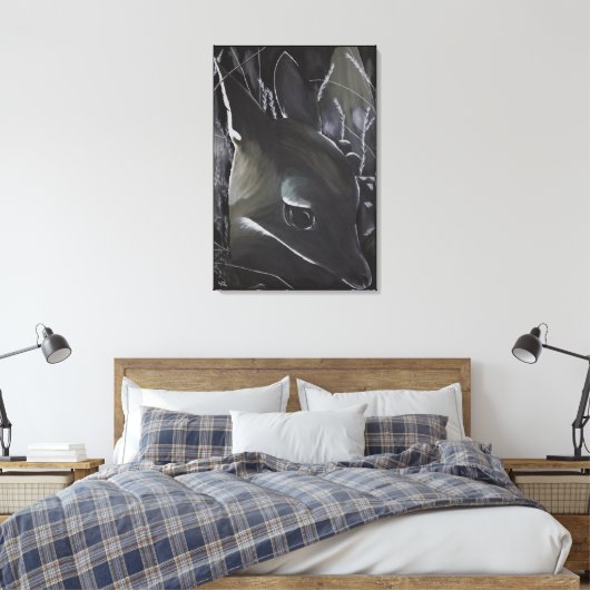 Canvas print 24x36 DEER Org. Artikel 1e versie (Insitu (Slaapkamer))