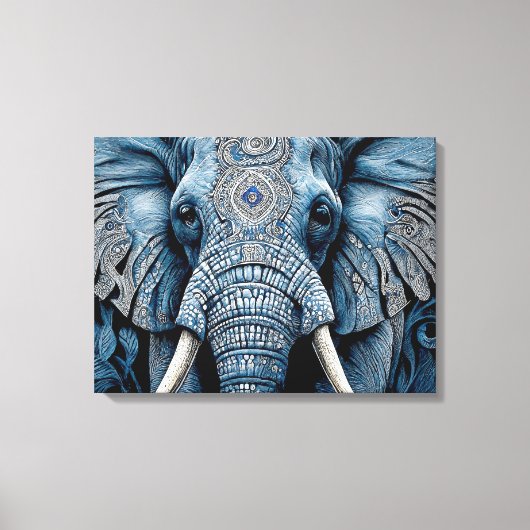 Canvas Print: African Blue Elephant (Voorkant)