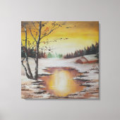 Canvas Print Ann Hayes Paining Winter Scene (Voorkant)